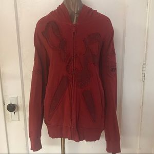 Marc Ecko Red zip up hoodie